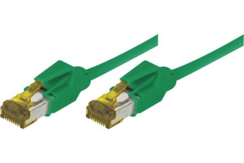 Cordon RJ45 sur câble catégorie 7 S/FTP LSOH snagless vert - 1 m
