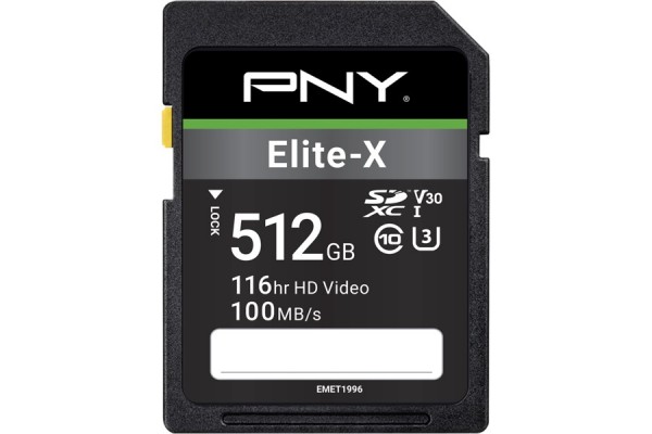 PNY Carte SDXC Elite-X 512 Go