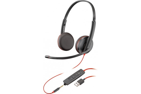 POLY Blackwire C3225 casque USB-A+Jack -2 écouteurs