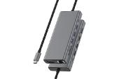 DACOMEX Hub mobile USB-C 14 en 1 MiniDock triple écran MST