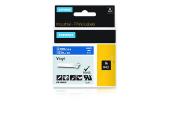 DYMO Etiquette industrielle vinyle blanc sur bleu 12 mm x 5,
