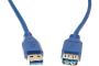 Rallonge USB 3.0 type A / A bleue - 1,0 m