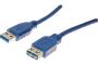 Rallonge USB 3.0 type A / A bleue - 1,0 m