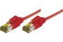 Cordon RJ45 sur câble catégorie 7 S/FTP LSOH snagless rouge - 7,5 m
